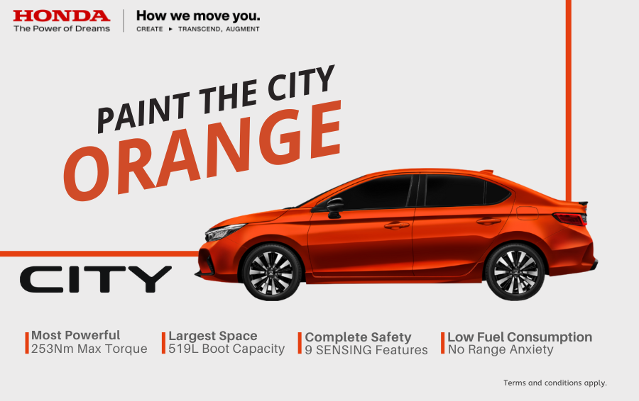 Honda City Facelift 2024 Kini Dengan Warna Phoenix Orange Pearl!