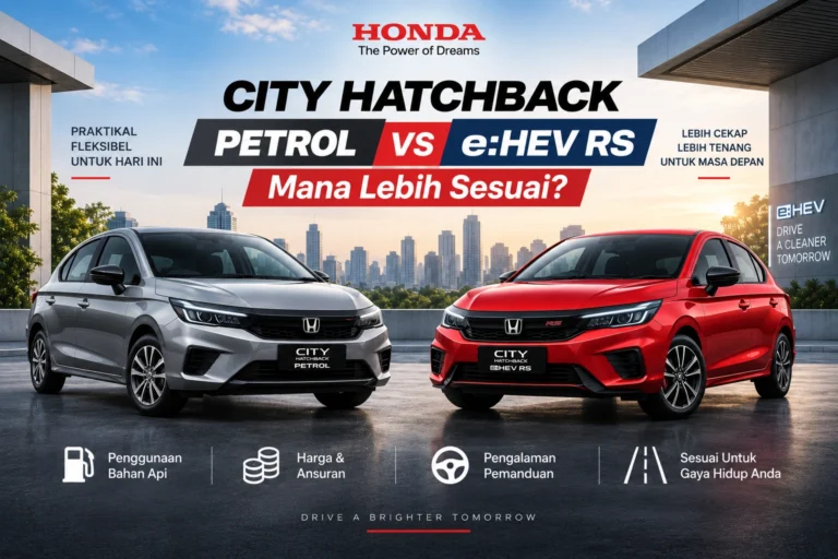 Honda City Hatchback Petrol vs e:HEV RS: Mana Lebih Sesuai?