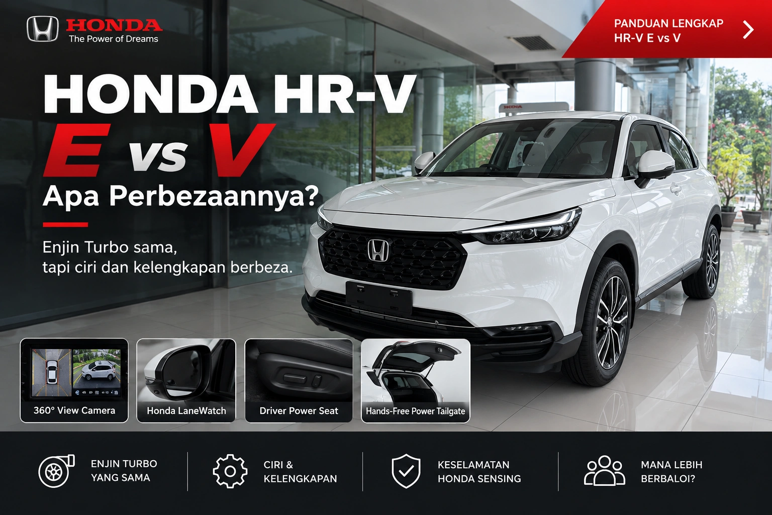 Honda HR-V E vs V: Apa Perbezaannya?
